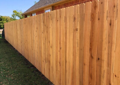 Wood installation by Vector Fence. Professional fence contractor.